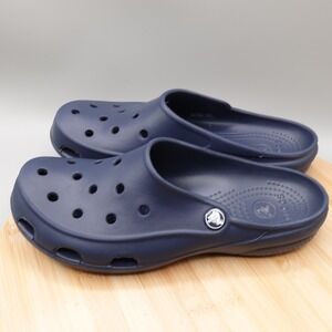 Crocs Classic Clog Womens 7 Navy Blue Slip On Casual Comfortable Shoes